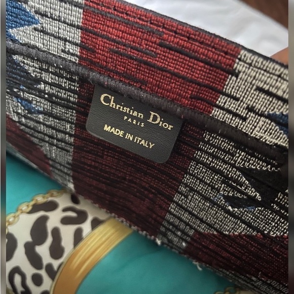 Dior Multicolor Embroidered Canvas Union Jack Flag Book Tote - Picture 3 of 12